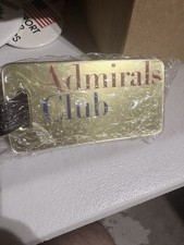 Vintage American Airlines Admirals Club Plastic Luggage Tag picture