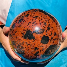 13.75LB Natural Beautiful Red Obsidian Ball Quartz Crystal Sphere Healing 2046 picture