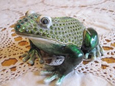 RUCINNI Large Frog JEWELED TRINKET BOX with Swarovski Crystals 4