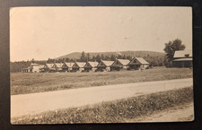 RPPC Upper Dam Maine House & Camps 1920  Real Photo Postcard picture