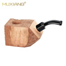 MUXIANG Briar Pipe Block Pre Drilled Semi-Finish Tobacco Pipe Beginner DIY Kit picture