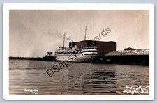 K67/ Muskegon Michigan RPPC Postcard c1920 Great Lakes Steamer Ship 377 picture