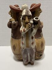 Raquel's Collection Handmade in Peru Clay Figure Playing Instruments - One Broke picture
