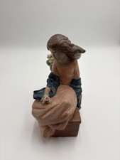 Nadal Spain Large Figurine Lady with large Pot of Pink Roses picture