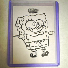 Topps 2025 Chrome SpongeBob 25th Anniv 1/1 Sketch Hard Signed Auto Dan Cooney picture