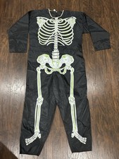 VTG 1983 Ben Cooper Halloween Skeleton Adult Large Costume Outfit Nylon picture