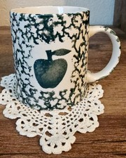 Vintage Gibson Housewares Green Apple Spongewear Coffee Mug Country Farmhouse picture
