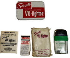 Vintage Scripto VU-Lighter Advertising Lighter Tin Boston North Berwick Maine picture