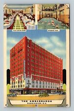The Ambassador Hotel, Swimming Pool, Dining Room VintageWashington DC Postcard   picture
