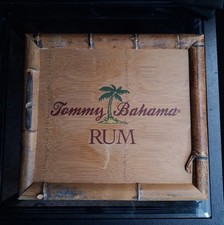 Tommy Bahama Rum Wood Advertising Sign Bamboo Rustic Tiki Vintage picture