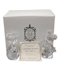 Lenox Mickey & Minnie Mouse Crystal Salt and Pepper Shakers Made in Germany NIB picture