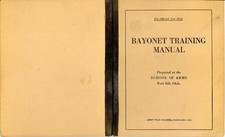 ANTIQUE WWI 1918 BAYONET TRAINING MANUAL 