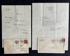 Two 1935 Letters Relating To Dionne Quintuplets Letters, One Dr. Dafoe  Signed picture