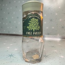 Vintage McCormick Dill Weed Jar Green Label and Lid Glass Spice Bottle Kitchen picture