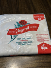 Vintage 1970s Red Label Pepperell Fine Muslin 81x108 White Sheet Made in USA picture