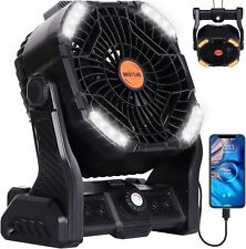 20000mAh Camping Fan with LED Lantern, USB TpyeC Rechargeable Battery Operated picture