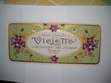 VINTAGE SOAP WRAPPER/LABEL VIOLETTE PARIS antique label LITHOGRAPH gold details picture