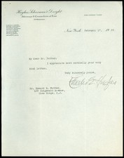 1930 CHARLES EVANS HUGHES SR. Signed Letterhead, US CHIEF JUSTICE, SECY of STATE picture