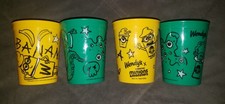 4 - New Limited Edition Rare Wendy's x Minions Promotional Yellow & Green Cups picture
