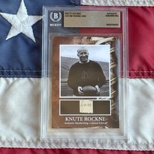 Knute Rockne Beckett Encapsulated Handwriting Removed from Notre Dame Textbook picture