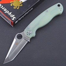 Transparent G10 Tanto Silver Color Blade One Hand Open Pocket Folding Knife Gift picture
