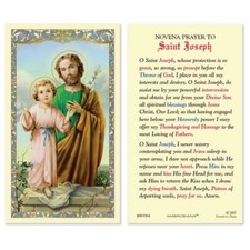 St Joseph and Child Laminated Holy Card Pack of 25 Size 2.625 in W x 4.375 in H picture