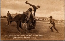 1916 RPPC Bill Stanton on Sandy '88 Rodeo Cowboy Bucking Horse picture