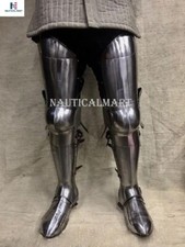 Antique Medieval Steel Full Leg Armor Knight Halloween Cosplay Costume picture