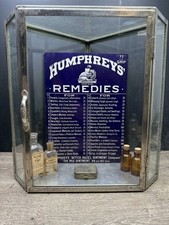 Vintage Humphreys’ Remedies Medicine Sign Used 16x12 Original- Great Condition picture