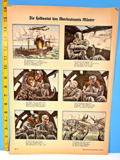 WWII German Newspaper Color Prints The Heroic Deed of First Lieutenant Munter picture