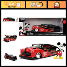 Vintage Mickey Die-Cast Car 1951 Mercury Hollywood Rides Toy - Flame Design, Col picture