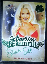 2023 Bench Warmer Archive Spencer Scott America The Beautiful Green Auto 1/3 SSP picture