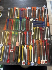 Vintage Lot Unique Plastic Swizzle Sticks Airlines Hotels Restaurants LOC Z picture