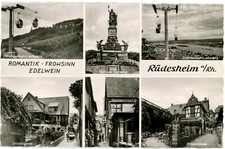 Rüdesheim Germany Drosselgasse Niederwalddenkmal RPPC Postcard 1956 Posted picture