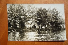 Cooking at Camp Lovell, Sanbornville NH real photo postcard p/u 1938 rppc picture