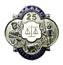 Vintage The Bakers Food & Allied Workers' Union 25 Years Service Enamel Badge picture