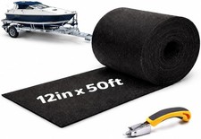 Boat Trailer Bunk Carpet 50FT x 12in, Premium Black 25oz Extra Thick Marine-Grad picture