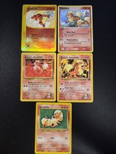 Pokemon TCG ENG 2006 5 Card Lot Growlithe + Blaine’s Growlithe Holo - Stamp   picture