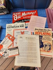 Vintage How to Electroplate Warner Electric Company Manual Brochures Ads picture