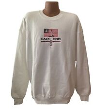 Vintage Cape Code Sweatshirt Mens XXL Embroidered Patched USA White Stretch picture