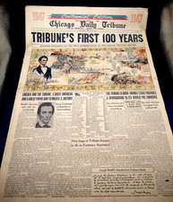 1947 Chicago Daily Tribune Centennial Edition First 100 Years Complete Section picture