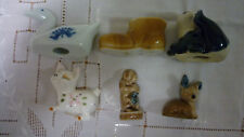 6 Vintage Miniature Porcelain Figurines - Wade, England, China picture