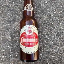 1930s LITTLE COMMANDER BEER 6oz. ACL BOTTLE (EX+) IRTP Milwaukee Wisconsin picture