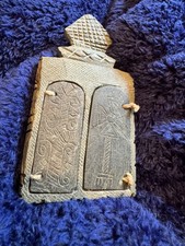 Vintage Ethiopian Stone Diptych Icon Hand Carved Coptic Christian Art picture