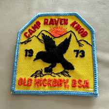 Boy Scouts BSA Camp Raven Lodge Old Hickory 1973 Patch, Single Unit picture