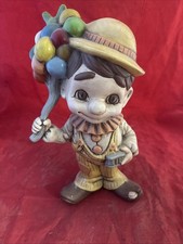 1970’s Vintage Clown Kid With Balloons Hobo Circus Marked LR picture