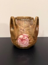 Antique Amphora Austria Art Nouveau Hand Painted Pink Rose Vase 4-Handle 3886 picture