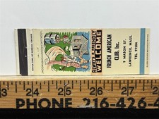 French American Club Inc Lawrence Massachusetts Matchbook Match Cover Vintage picture