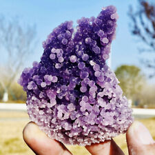 127g Natural purple grape agate quartz crystal granular mineral specimen picture