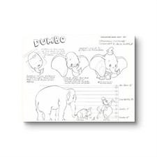 Walt Disney's Dumbo Original Publications Model Sheet, 1971 picture